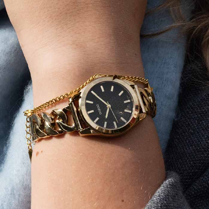 OOZOO Timepieces Gold Metallic Bracelet C11422